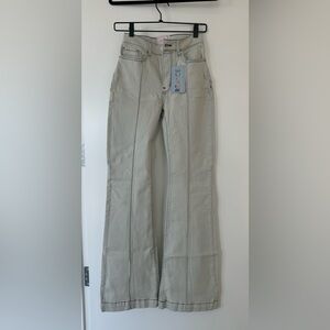 Revice denim Venus flares in light grey
